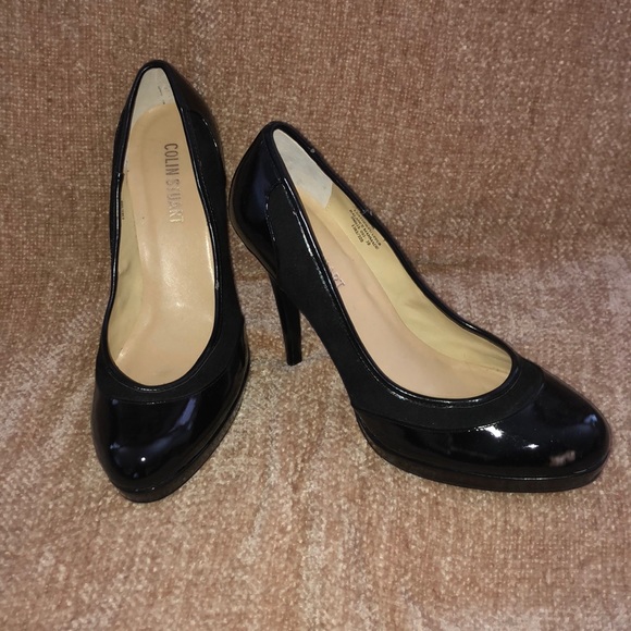 Colin Stuart Patent Leather & Suede Heels - Picture 1 of 7